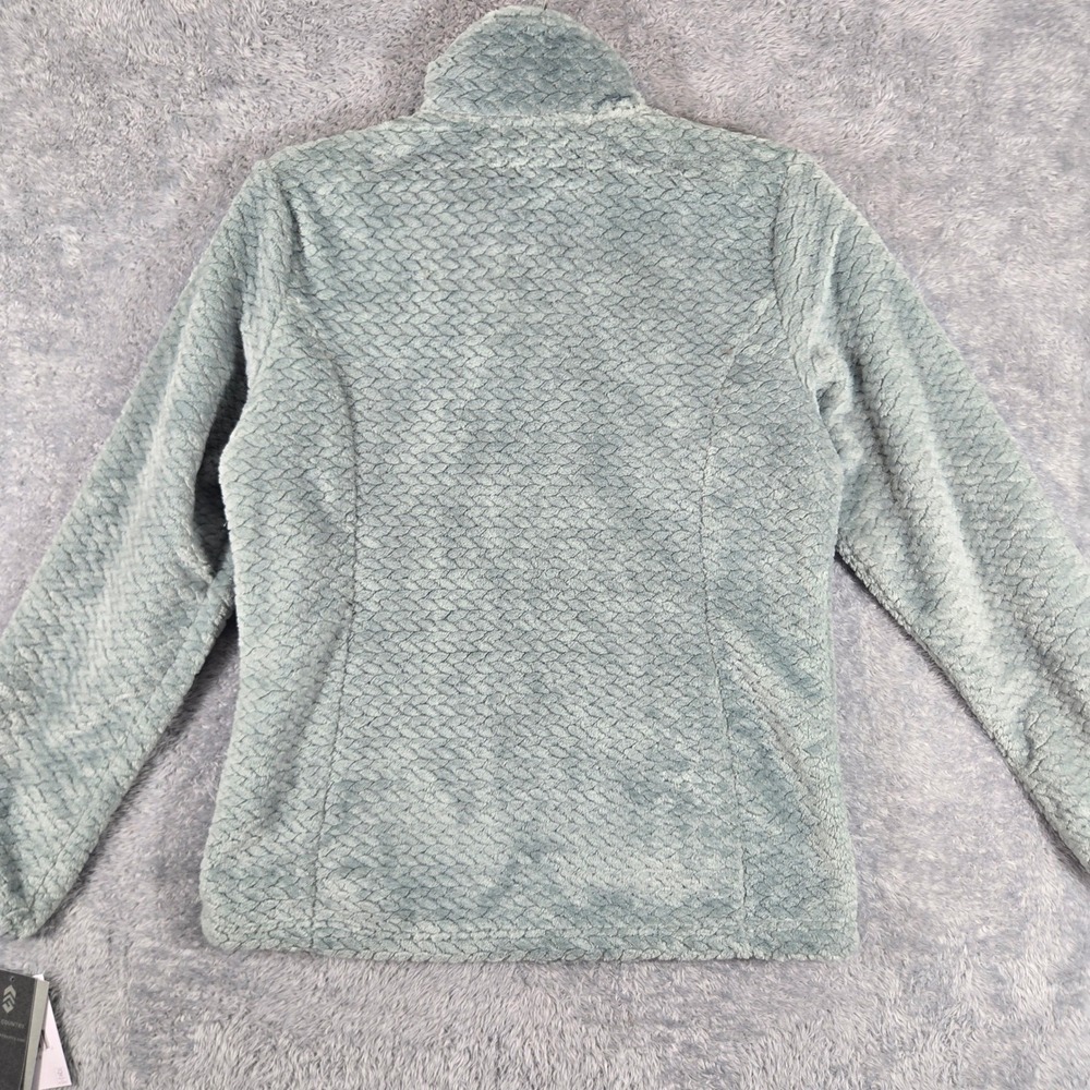 Free Country Butter Pile Fleece Jacket Willow Green Full Zip Faux Fur Small New - Picture 2 of 8